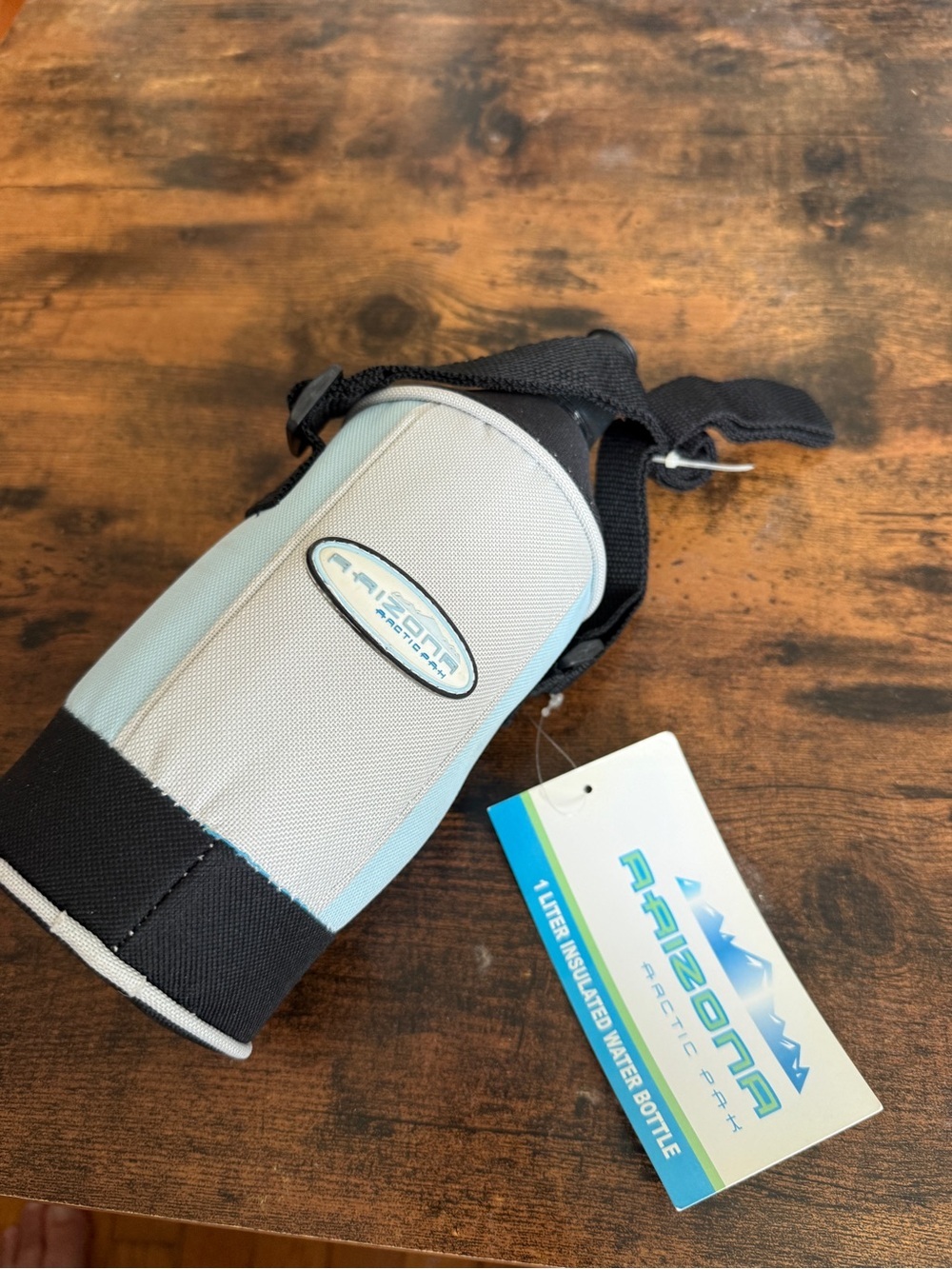 Arizona Racket Sports Insulated Water Bottle Carrier - Light Blue & Gray new